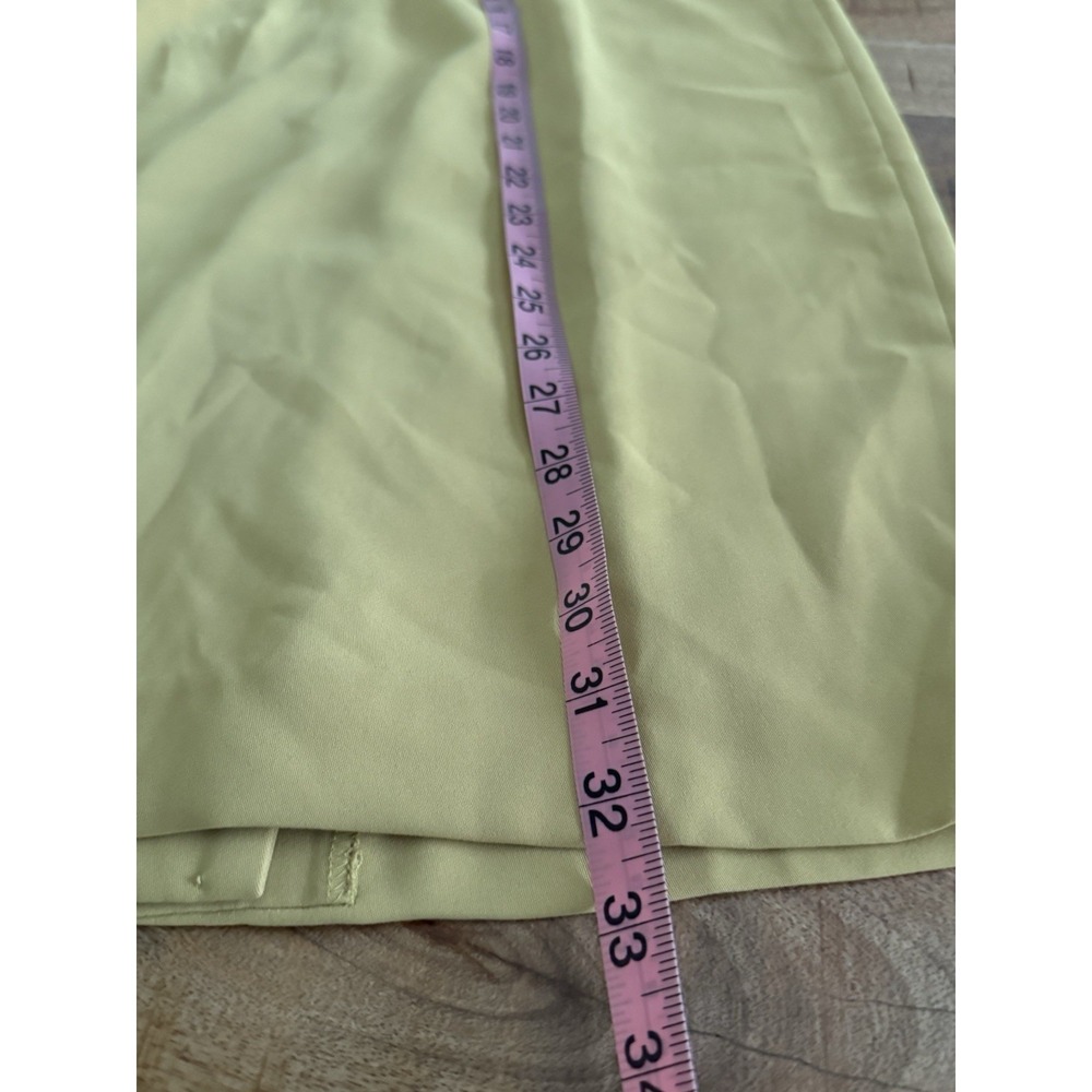 Boden Chartreuse Yellow - Green Midi Pencil Skirt US4 Minimalist Quiet Luxury - Picture 10 of 10